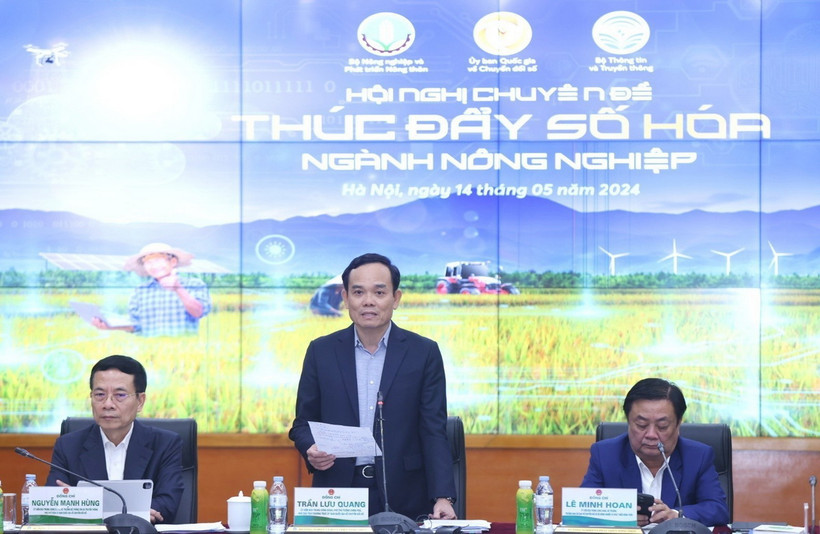 Phó Thủ tướng Trần Lưu Quang tới dự và phát biểu chỉ đạo. (Ảnh: Tuấn Anh/TTXVN)