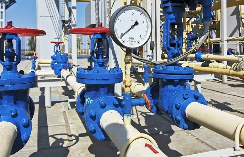 Trong ảnh: Hệ thống đường ống dẫn khí đốt của Tập đoàn Gazprom (Nga). Ảnh: EPA/TTXVN