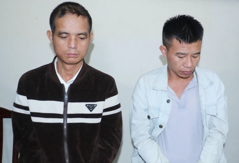Hai đối tượng Phạm Văn Tiến và Đinh Bạt Long. (Nguồn: Cơ quan Công an cung cấp)