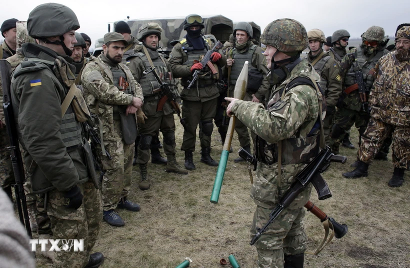 Binh sỹ Ukraine. (Nguồn: AFP/TTXVN)