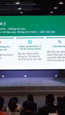 Toàn cảnh Hội thảo “Tái thiết niềm tin và định hình sự chú ý trong kỷ nguyên AI”. (Ảnh: PV/Vietnam+)
