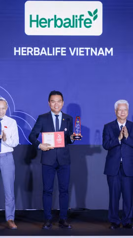 Herbalife Việt Nam tiếp tục được Vinh danh tại Rồng Vàng 2026. (Ảnh: PV/Vietnam+)