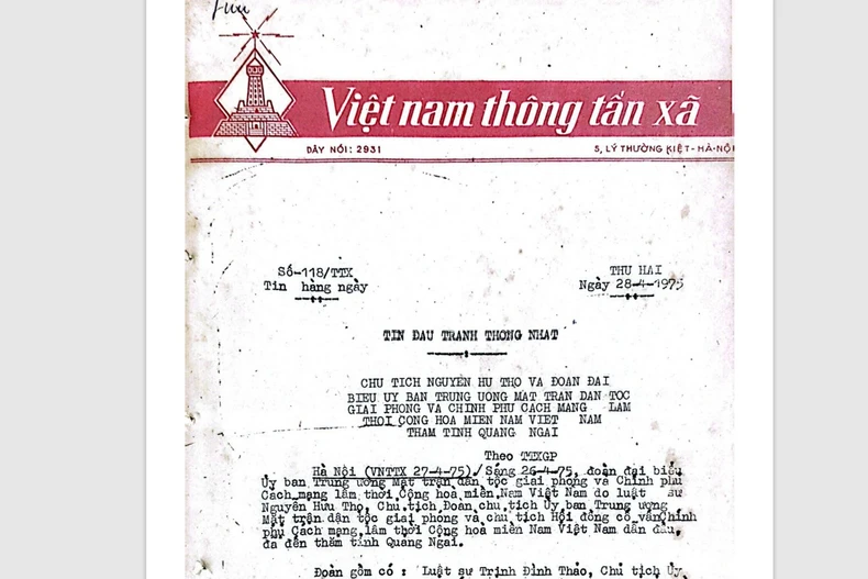 Tin chiến thắng miền Nam ngày 28/4/1975 qua bản tin của Thông tấn xã Việt Nam