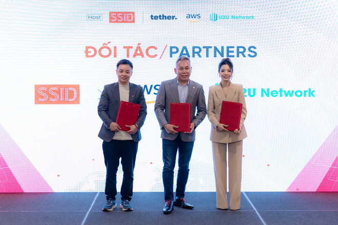 SSIAM và SSID hợp tác cùng Tether tập trung vào việc thúc đẩy phát triển hạ tầng tài sản số và chia sẻ chuyên môn công nghệ tại Việt Nam. (Ảnh: Vietnam+) z6720368945058-eca66d54990208ad18b932b63f1ae1d2.jpg