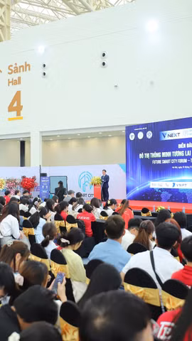 Sáng 9/10 tại Hà Nội đã diễn ra Diễn đàn Đô thị Thông minh Tương lai 2026. (Ảnh: PV/Vietnam+)