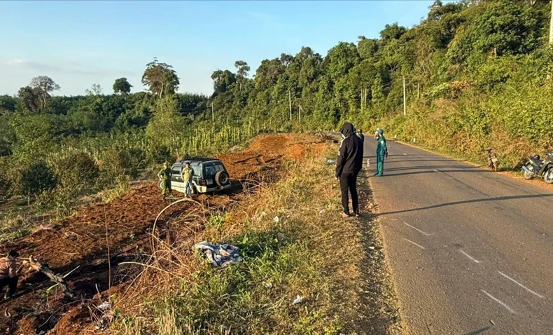 Hiện trường vụ tai nạn. (Nguồn: Pháp luật Thành phố Hồ Chí Minh)