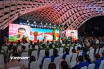 Không gian tổ chức chương trình khai mạc Gala "Tổ quốc bình yên" tại Đà Nẵng. (Ảnh: Thanh Phong/Vietnam+)