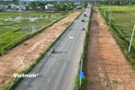 Một đoạn thuộc dự án cải tạo, nâng cấp Quốc lộ 14B. (Ảnh: Thanh Phong/Vietnam+)