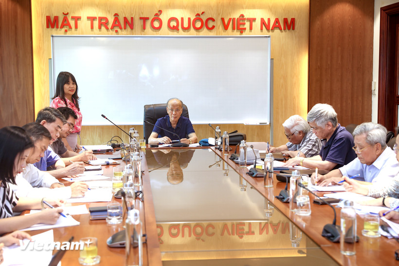 Quang cảnh Hội nghị Lấy ý kiến vào Dự thảo Nghị quyết sửa đổi, bổ sung một số điều của Hiến pháp năm 2013 chiều nay 14/5. (Ảnh: Hoài Nam/Vietnam+)