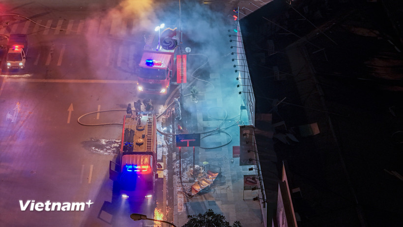 Hà Nội: Cháy cửa hàng điện tử tại quận Hà Đông lúc nửa đêm
