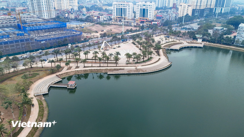 Công viên hồ Phùng Khoang là công trình thuộc Dự án đầu tư xây dựng Khu đô thị Phùng Khoang. (Ảnh: Hoài Nam/Vietnam+)
