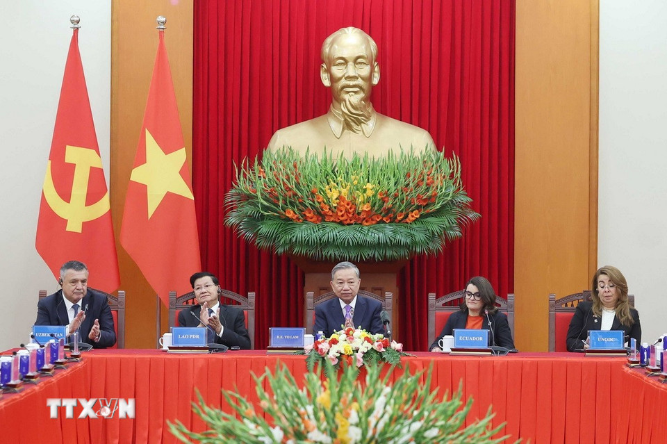 Tổng Bí thư Tô Lâm phát biểu. (Ảnh: Thống Nhất/TTXVN)