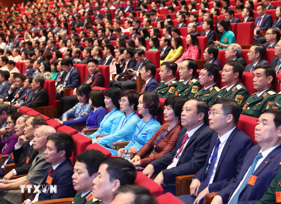 Các đại biểu dự Lễ kỷ niệm 80 năm thành lập Chính phủ. (Ảnh: Thống Nhất/TTXVN)