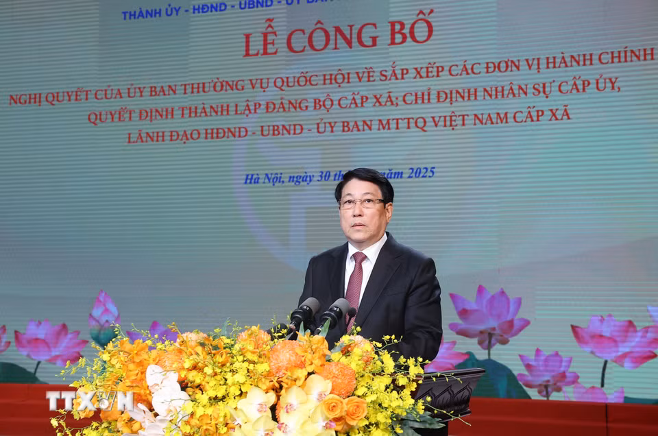 Chủ tịch nước Lương Cường phát biểu chỉ đạo. (Ảnh: Lâm Khánh/TTXVN)