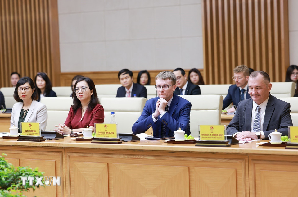 Các doanh nghiệp Vương quốc Anh tham dự tọa đàm. (Ảnh: Dương Giang/TTXVN)