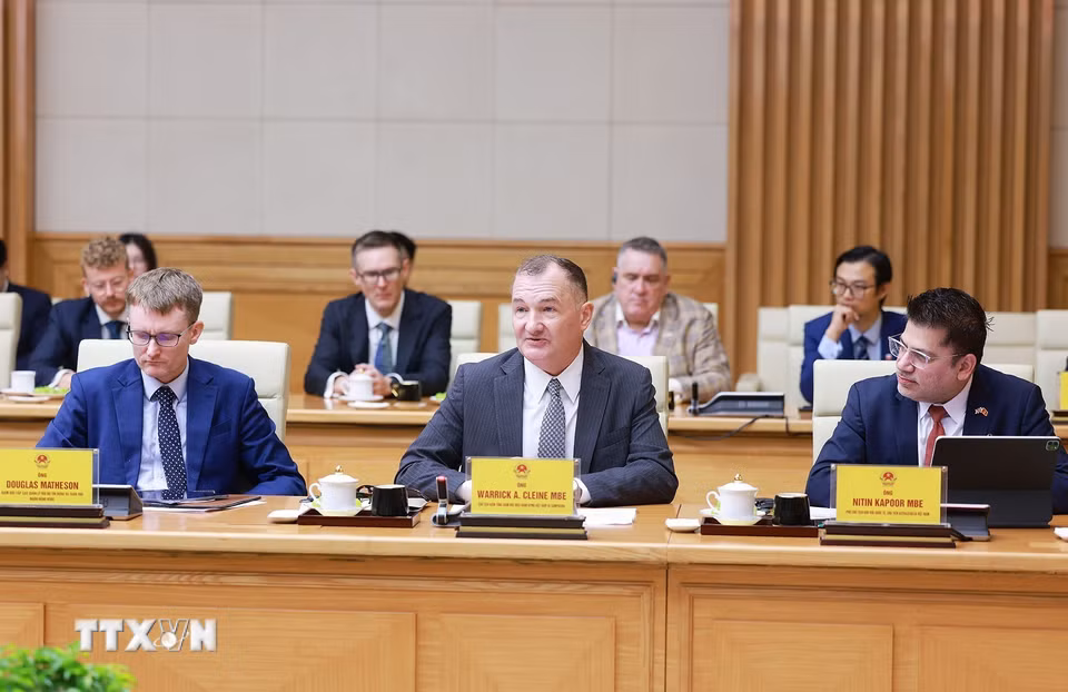 Các doanh nghiệp Vương quốc Anh tham dự tọa đàm. (Ảnh: Dương Giang/TTXVN)