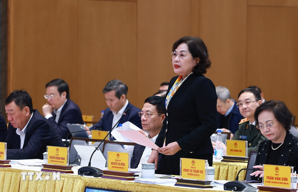 Thống đốc Ngân hàng Nhà nước Việt Nam Nguyễn Thị Hồng phát biểu. (Ảnh: Dương Giang/TTXVN)