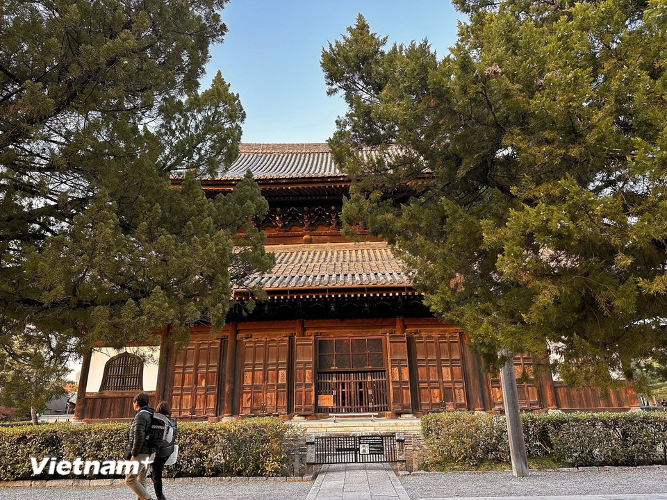 Nét cổ kính của Chùa Kenninji qua thời gian. (Ảnh: Nguyễn Tuyến/Vietnam+)