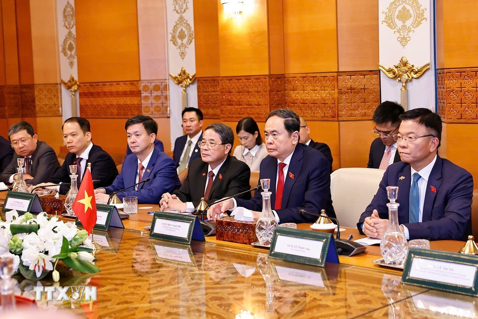 Chủ tịch Quốc hội Trần Thanh Mẫn phát biểu. (Ảnh: Doãn Tấn/TTXVN)