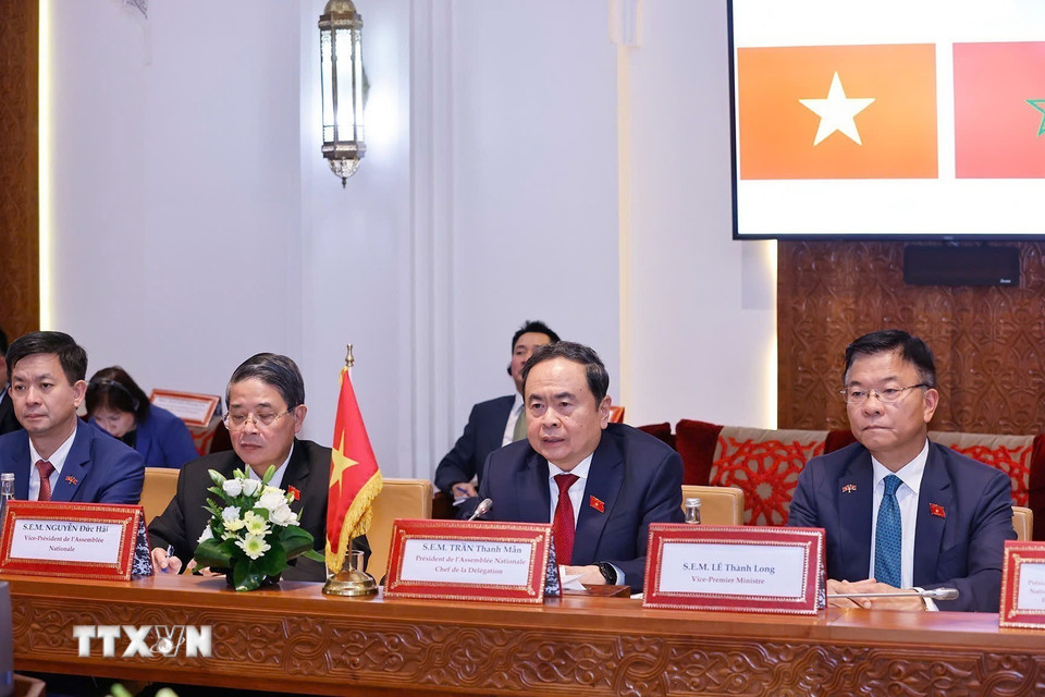 Chủ tịch Quốc hội Trần Thanh Mẫn phát biểu. (Ảnh: Doãn Tấn/TTXVN)