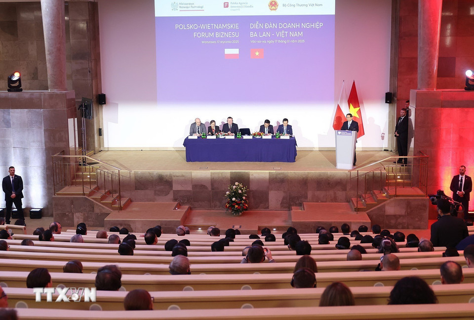 Diễn đàn doanh nghiệp Ba Lan-Việt Nam. (Ảnh: Dương Giang/TTXVN)