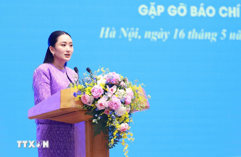 Thủ tướng Thái Lan Paetongtarn Shinawatra công bố Việt Nam và Thái Lan nâng cấp quan hệ lên Đối tác Chiến lược Toàn diện. (Ảnh: Dương Giang/TTXVN)