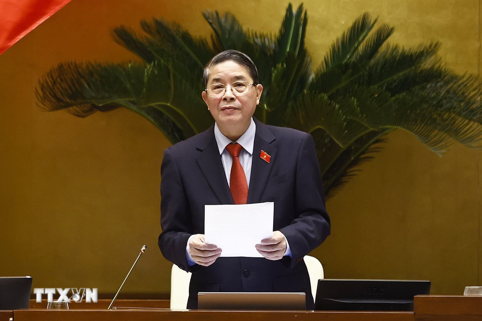 Phó Chủ tịch Quốc hội Nguyễn Đức Hải điều hành phiên họp. (Ảnh: Doãn Tấn/TTXVN)