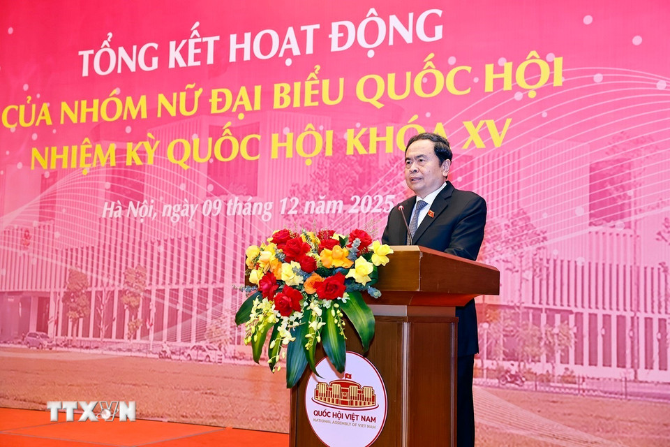 Chủ tịch Quốc hội Trần Thanh Mẫn phát biểu. (Ảnh: Doãn Tấn/TTXVN)