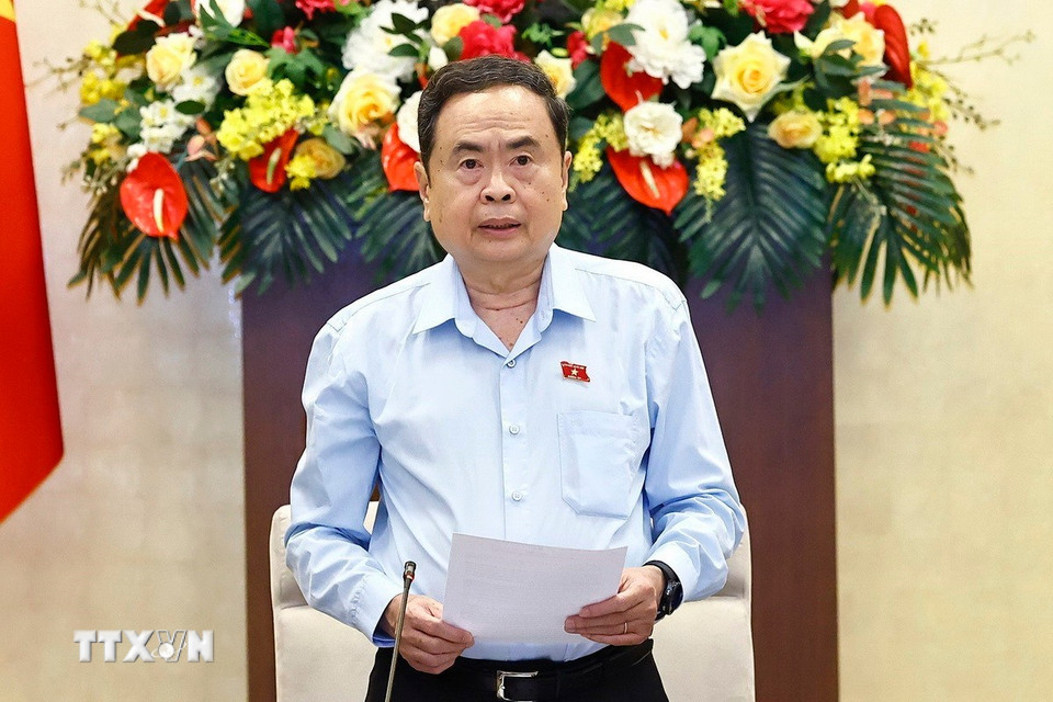 Ủy ban Thường vụ Quốc hội sẽ cho ý kiến về việc tiếp thu, giải trình, chỉnh lý 28/31 dự thảo luật, nghị quyết đã được thảo luận tại đợt 1 của Kỳ họp thứ 9, Quốc hội khóa XV, dự kiến trình Quốc hội thông qua tại đợt 2. (Ảnh: Doãn Tấn/TTXVN)