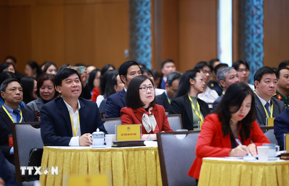 Các đại biểu dự Hội nghị toàn quốc tổng kết công tác đối với người Việt Nam ở nước ngoài. (Ảnh: Dương Giang/TTXVN)