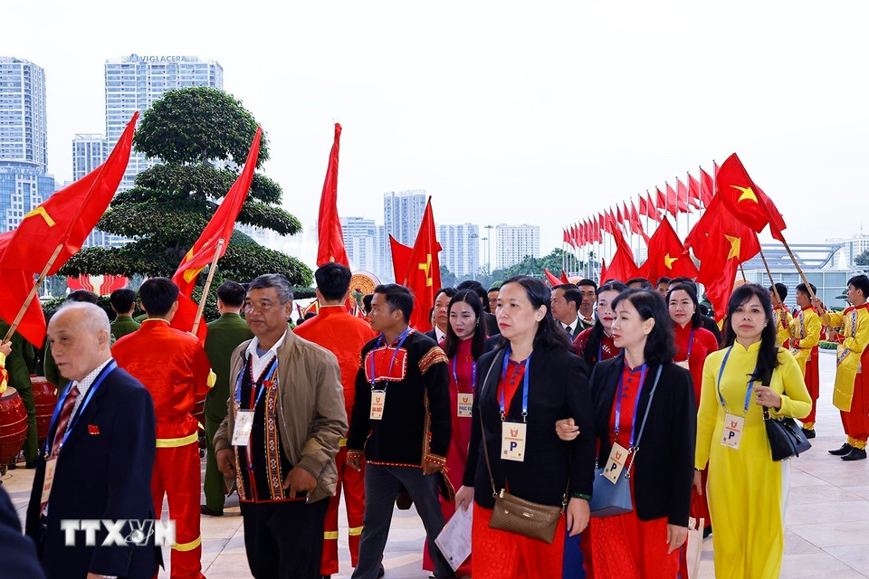 Các đại biểu đến dự Đại hội. (Ảnh: Doãn Tấn/TTXVN)
