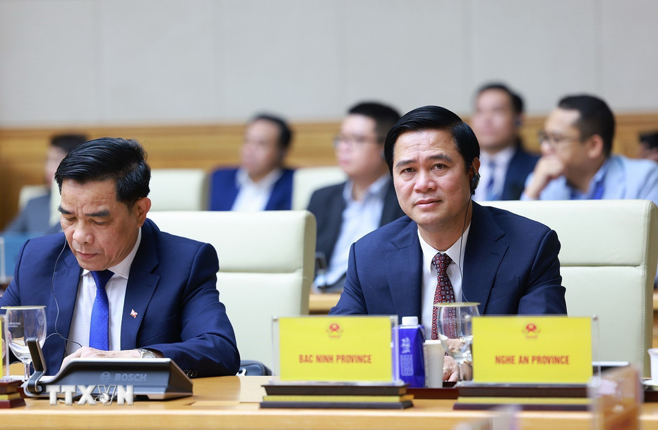 Đại diện lãnh đạo các địa phương tham dự buổi tọa đàm với doanh nghiệp ASEAN. (Ảnh: Dương Giang/TTXVN)