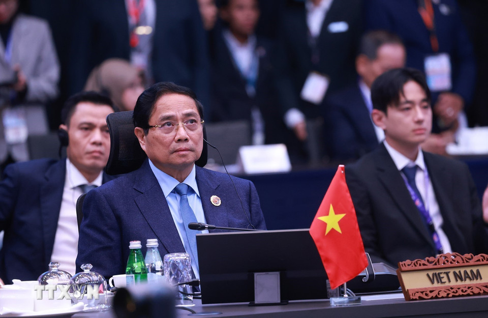 Thủ tướng Phạm Minh Chính tham dự Hội nghị Cấp cao Đông Á (EAS) lần thứ 20. (Ảnh: Dương Giang/TTXVN)
