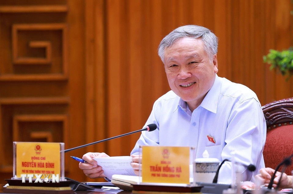 Phó Thủ tướng Thường trực Nguyễn Hòa Bình phát biểu. (Ảnh: Dương Giang/TTXVN)