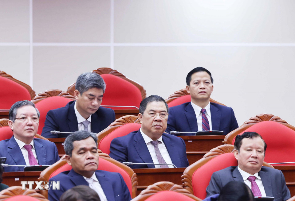 Các đại biểu tham dự phiên bế mạc Hội nghị lần thứ 13 Ban Chấp hành Trung ương Đảng khóa XIII. (Ảnh: Thống Nhất/TTXVN)