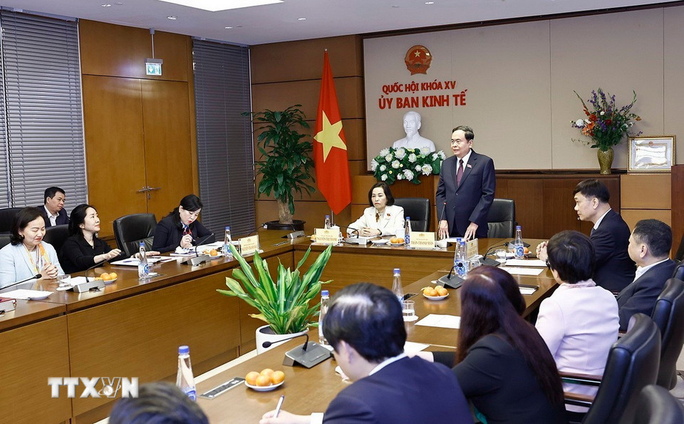 Chủ tịch Quốc hội Trần Thanh Mẫn phát biểu. (Ảnh: Doãn Tấn/TTXVN)