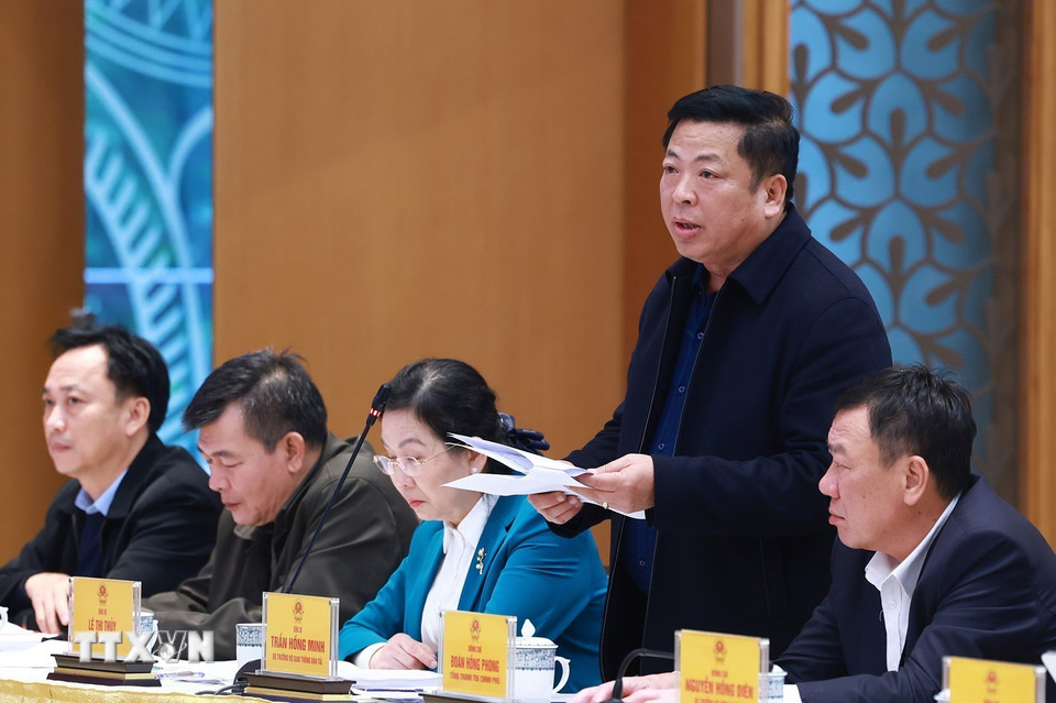 Bộ trưởng Bộ Xây dựng Trần Hồng Minh phát biểu. (Ảnh: Dương Giang/TTXVN)