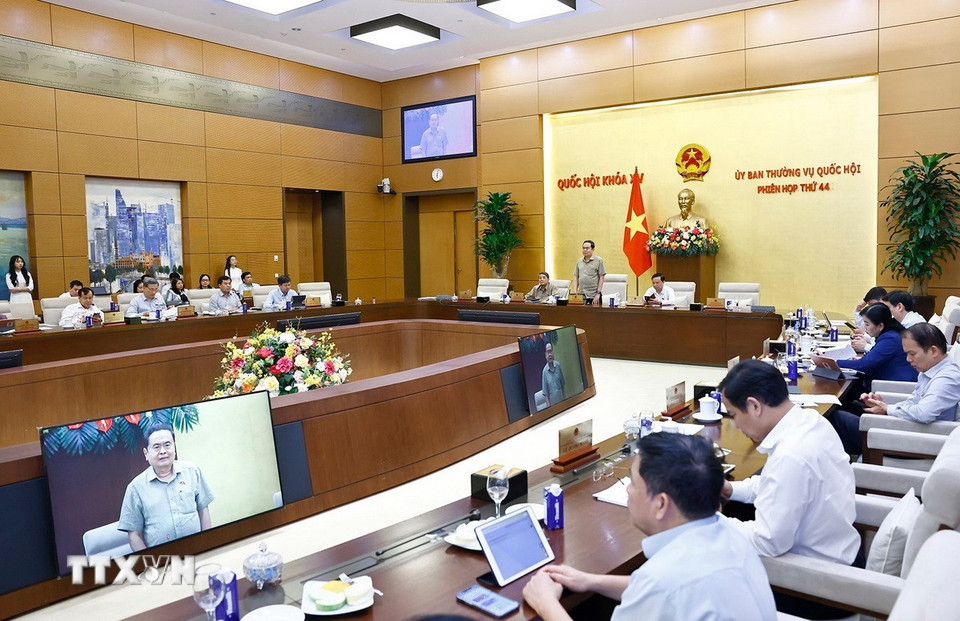 Chủ tịch Quốc hội Trần Thanh Mẫn phát biểu chỉ đạo. (Ảnh: Doãn Tấn/TTXVN)