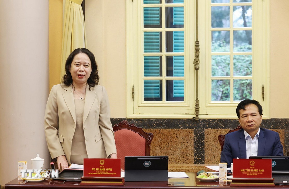 Phó Chủ tịch nước Võ Thị Ánh Xuân phát biểu. (Ảnh: Lâm Khánh/TTXVN)