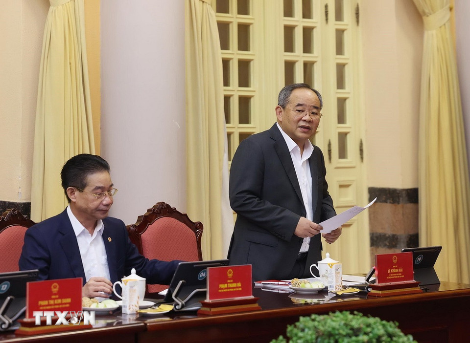 Chủ nhiệm Văn phòng Chủ tịch nước Lê Khánh Hải phát biểu. (Ảnh: Lâm Khánh/TTXVN)