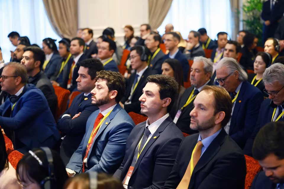 Các doanh nghiệp tham dự Diễn đàn kinh tế Việt Nam-Brazil. (Ảnh: Dương Giang/TTXVN)