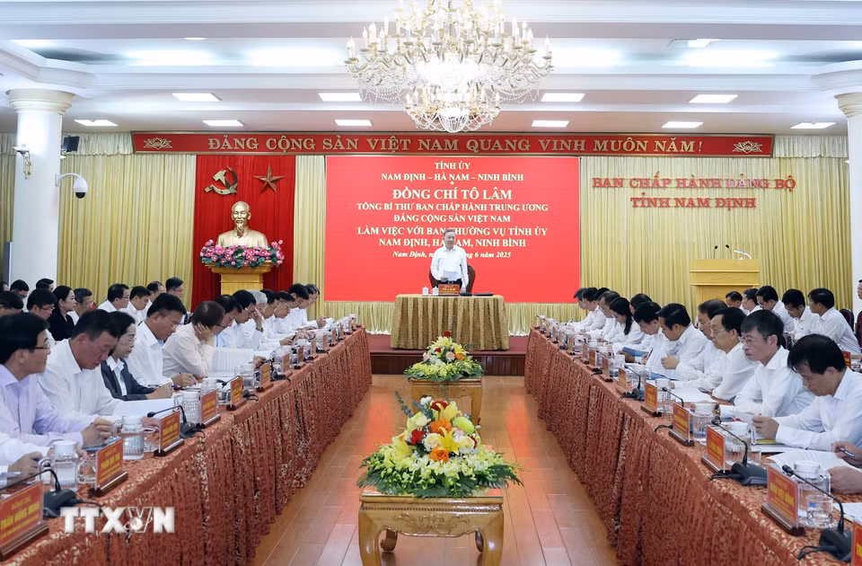 Tổng Bí thư Tô Lâm phát biểu. (Ảnh: Thống Nhất/TTXVN)