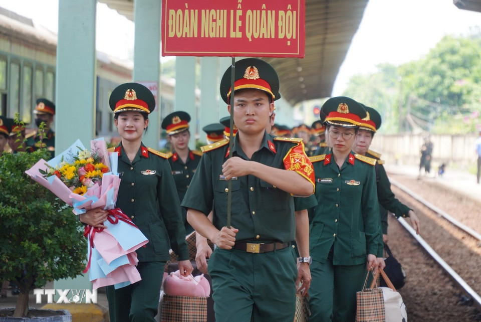Công tác tiếp đón các đoàn quân nhân được tỉnh Đồng Nai chuẩn bị chu đáo. (Ảnh: Lê Xuân/TTXVN)