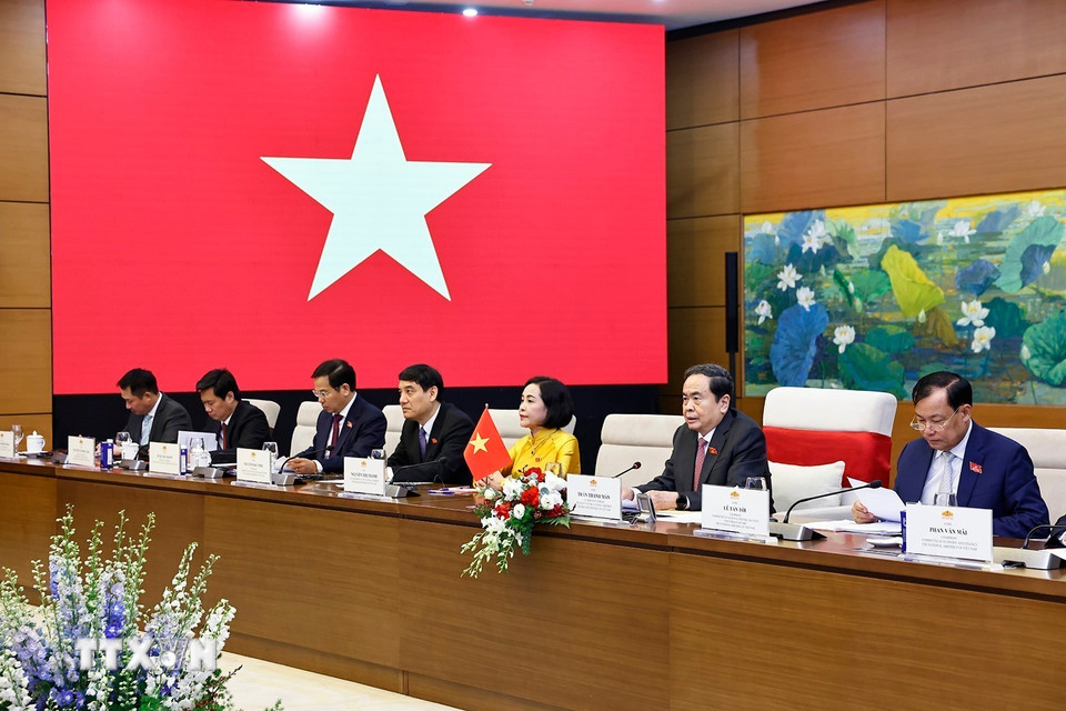 Chủ tịch Quốc hội Trần Thanh Mẫn phát biểu. (Ảnh: Doãn Tấn/TTXVN)