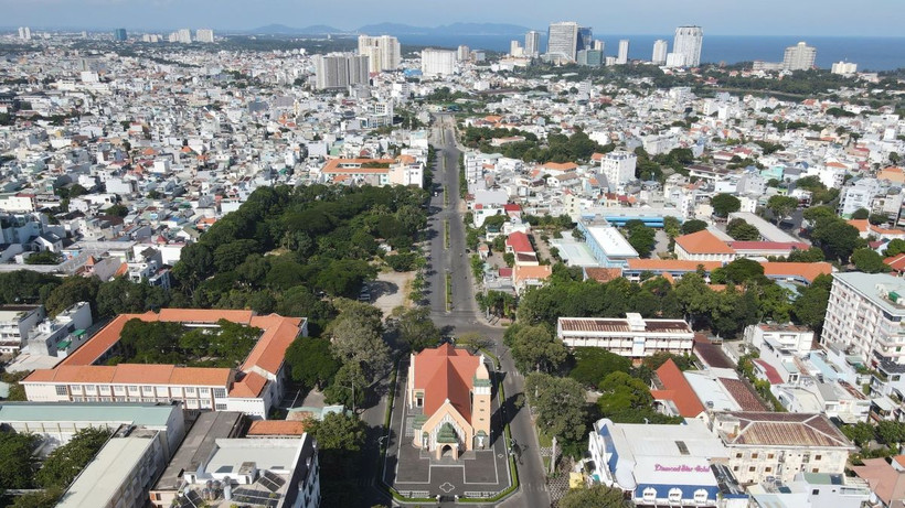 Một góc công viên dự án Kè 2 Sông Dinh, thành phố Bà Rịa vừa được khánh thành. (Ảnh: Hoàng Nhị/TTXVN)