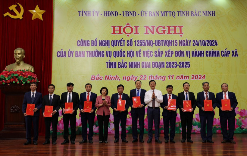 Chủ tịch UBND tỉnh Bắc Ninh Vương Quốc Tuấn phát biểu tại Hội nghị. (Ảnh: Thái Hùng/TTXVN)