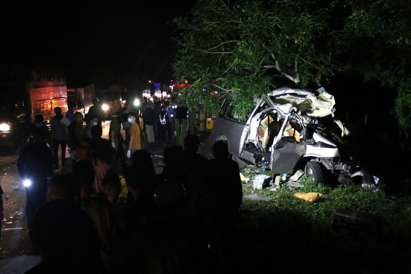 Hiện trường vụ tai nạn. (Ảnh: Nguyễn Thanh/TTXVN)