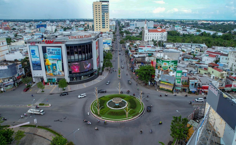 Điểm đầu của Dự án tại nút giao các đường Cách Mạng Tháng Tám-Hùng Vương, Nguyễn Trãi-Trần Phú thuộc quận Nình Kiều. (Ảnh: Thanh Liêm/TTXVN)