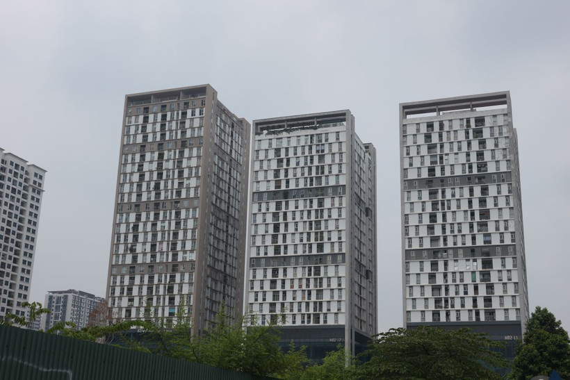 Khu vực tập trung nhiều khu chung cư ở các quận như Nam Từ Liêm, Bắc Từ Liêm, Tây Hồ, Hà Đông. (Ảnh: Minh Nghĩa/TTXVN)