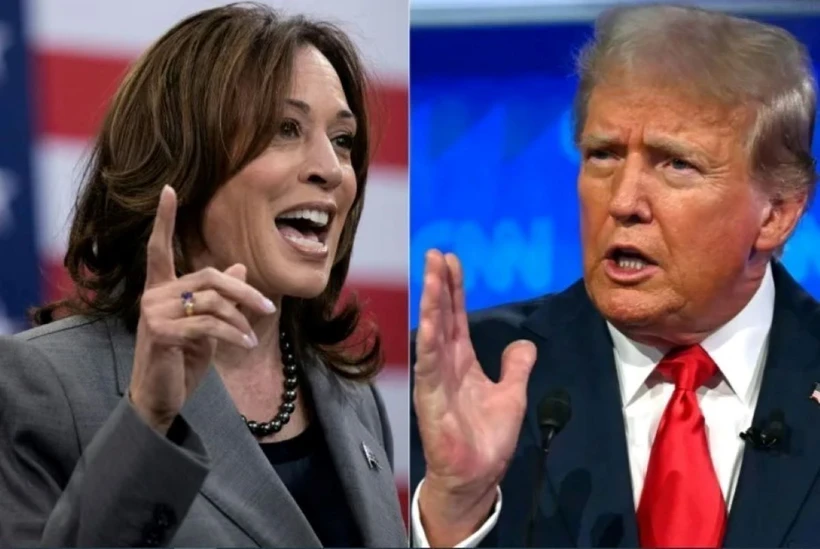 Ứng cử viên Tổng thống của đảng Dân chủ, Phó Tổng thống Mỹ Kamala Harris (trái) và ứng cử viên đảng Cộng hòa Donald Trump. (Ảnh: AP/TTXVN)